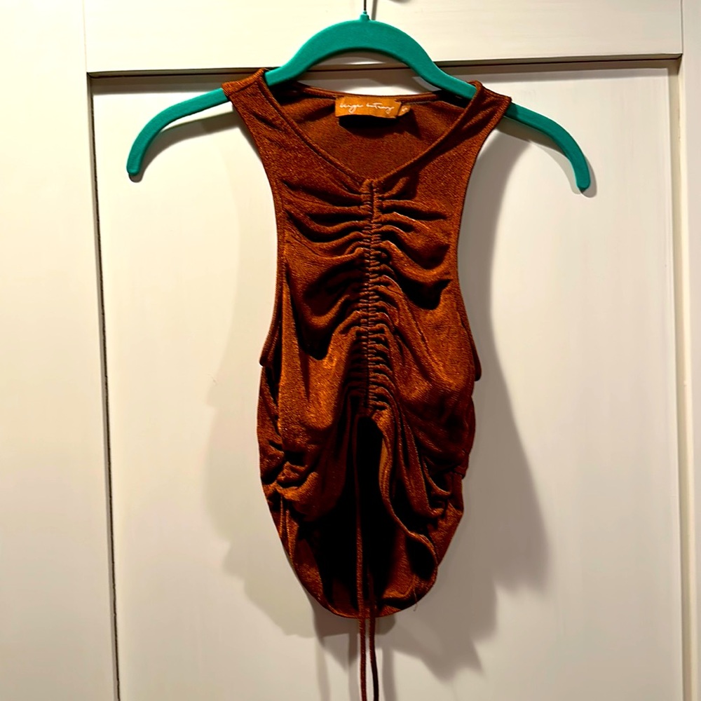 Beige Botany Elastic Top